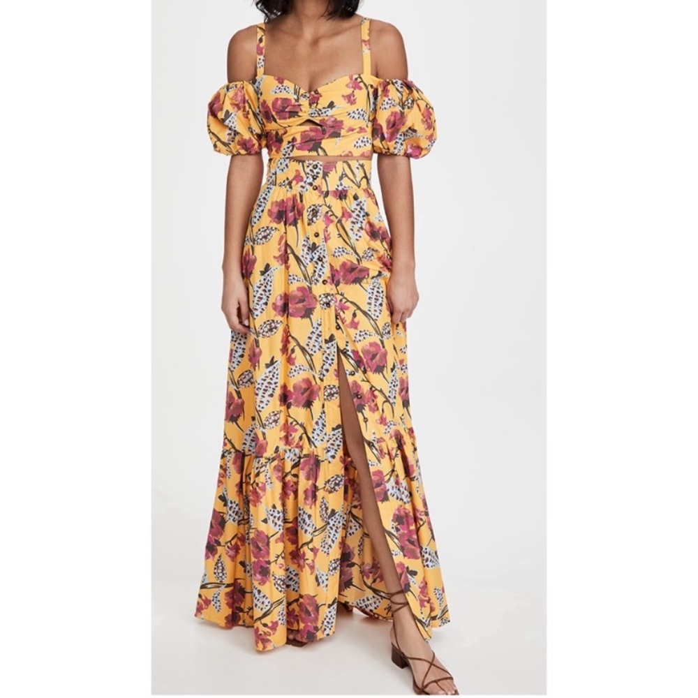 A.L.C. | Lillie Skirt - Yellow Floral Maxi - size 6